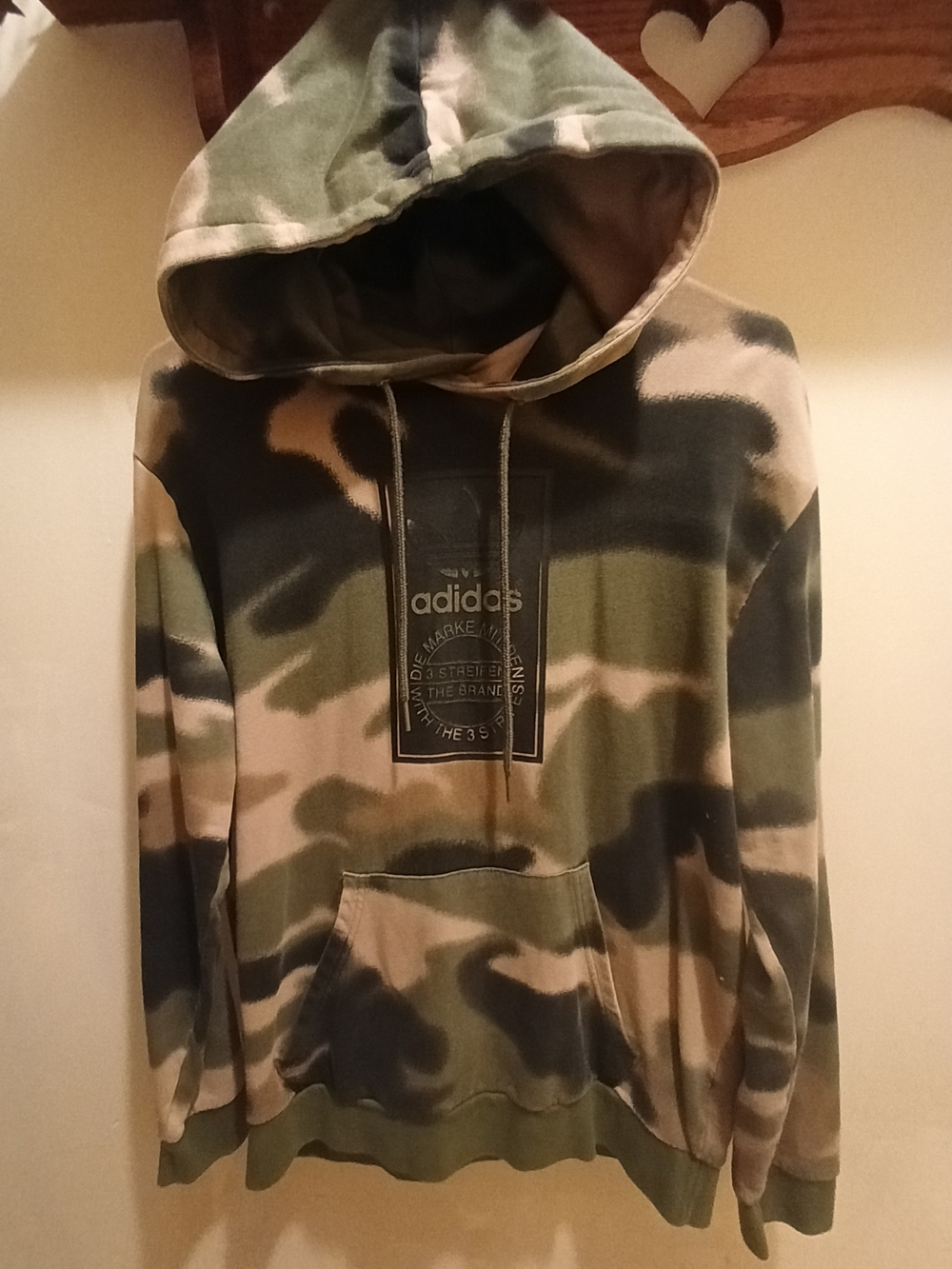 adidas Men’s Camo Pullover Hoodie - Green, Tan, Black